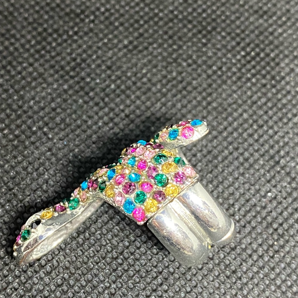 Multicolor Crystal Statement Ring - image 4